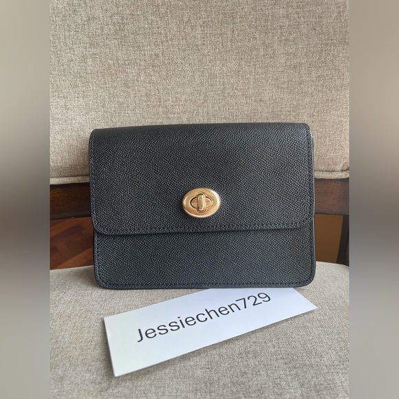 NWT！COACH BOWERY CROSSBODY (COACH F31387) BLACK/LIGHT GOLD